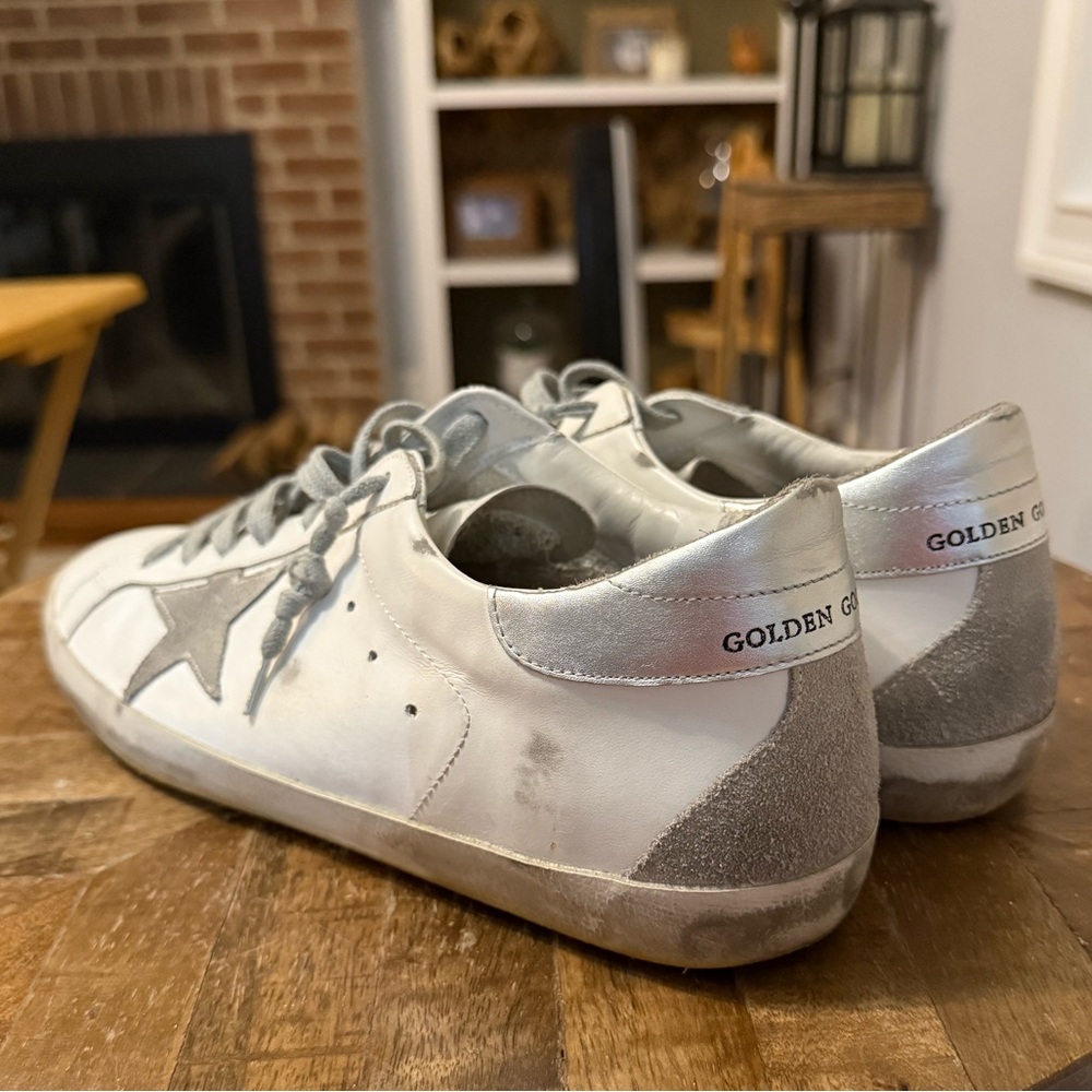 Golden Goose Super-star Mixed Leather Sneakers 45/12 - Picture 8 of 15